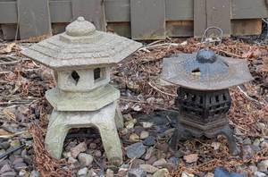 lot 39A image: Pair of Decorative Garden Pagodas