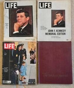 lot 127 image: Three Life Magazines and Book Relating to JFK Assassination