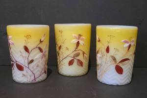 lot 160 image: Sunny Victorian Herringbone Glass Tumblers