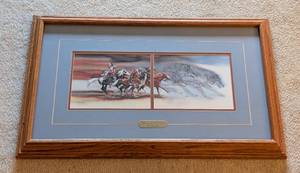 lot 11 image: Wolves of the Crow Framed Print by Bev Doolittle