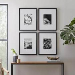 StyleWell 16 x 20 Matted to 8 x 10 Black Gallery Wall Picture Frame (Set of 4) Customer Returns Review all pictures