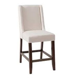 Madison Park Victor 25.75 in. Cream Wood Counter Stool with Wing Customer Returns Review all pictures