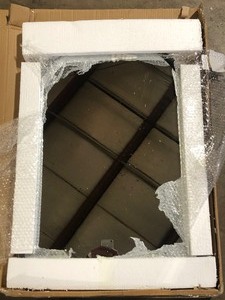 Carnegy Avenue 20 in. W x 30 in. H Metal Black Decorative Mirror Customer Returns Review all pictures