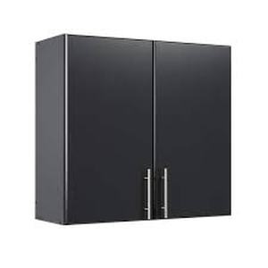 lot 33 image: Composite Wall Mounted Garage Cabinet in Black (32 in. W x 30 in. H x 12 in. D) Customer return Review all pictures