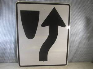 lot 406 image: (BR1) Keep Right Retired Road Sign ...