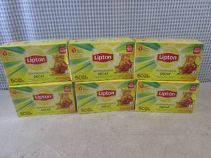 lot 425 image: (B-1) 6 Boxes of Lipton Decaffeinat...