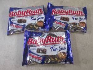 lot 473 image: (B-1) 3 Bags of Fun Size Baby Ruth ...