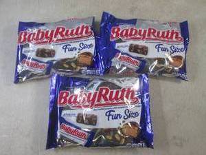 lot 474 image: (B-1) 3 Bags of Fun Size Baby Ruth ...
