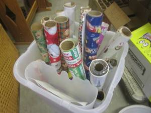 lot 202 image: (F-1) Assorted Rolls of Gift Wrappi...