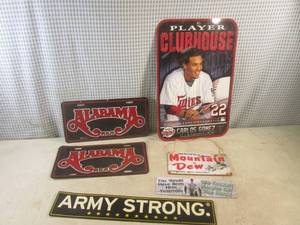 lot 391 image: (EW1) Assorted Tin and Other Signs ...
