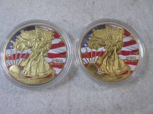 lot 328 image: (CNTR) 2 Replica Walking Liberty Am...