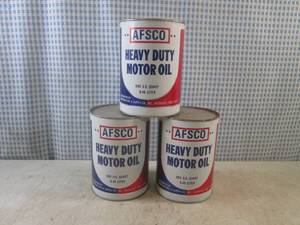 lot 339 image: (BSB) 3 Vintage Cans of Afsco Heavy...