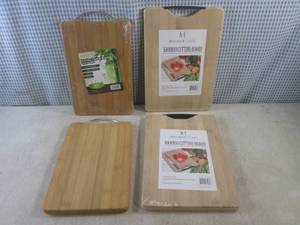 lot 48 image: (CSB) 4 Bamboo Cutting Boards with ...