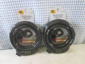 lot 52 image: (H-1) 2 Combination Cable Locks 91...