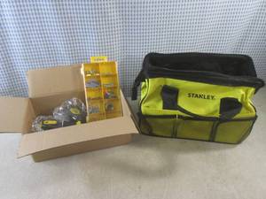 lot 55 image: (EC1) Stanley Tool Bag with Assorte...