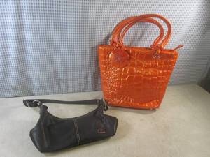 lot 146 image: (BSB) 2 Purses - Orange Kristine an...