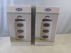 lot 164 image: (CS) 2 - 3pc Stackable 12 Ceramic ...