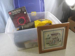 lot 188 image: (F-2) Tote Full of Misc with Lid...