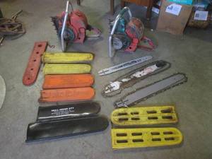 lot 307 image: (EW3) 2 Vintage Homelite Chainsaws ...