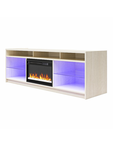 Ameriwood Home Luna Fireplace TV Stand for TVs up to 75- Off White