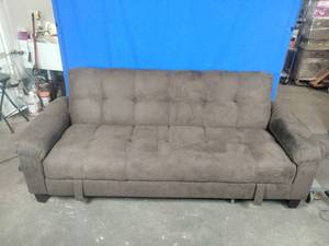 Poundex Cain Adjustable Storage Sleeper Sofa - Brown
