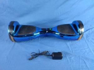 GlareWheel 300-Watt 36V Hoverboard - Chrome Blue