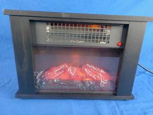 LifeSmart 1000-Watt Tabletop Infrared Fireplace Space Heater with Flame Effect