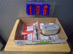 Flat of Briggs oem parts. As shown.