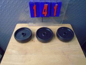 Qty of 3 flat deck wheels. As shown.