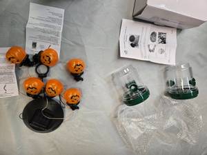 lot 20 image: Lot of 2 Flying Insects Traps & 1 Solar Pumpkin Mobile with Multi-Color Lights  Brand New