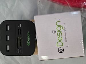 lot 29 image: Lot of All-in-One Multi Card Reader with 3 USB Ports & 2 Pairs of Copper-Infused Compression Socks  Brand New