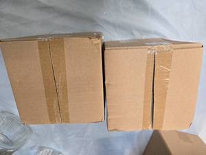 lot 72 image: Lot of 2 Glass Storage Jars  Brand New