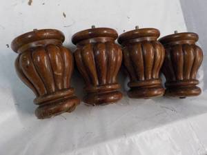 4 Wood Cabinet Feet 5 12...