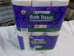 24 rolls 2 ply Pasque Bath Tissue...