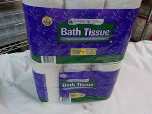 24 rolls 2 ply Pasque Bath Tissue...