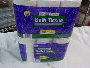 24 rolls 2 ply Pasque Bath Tissue...