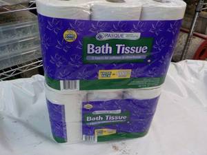 24 rolls 2 ply Pasque Bath Tissue...
