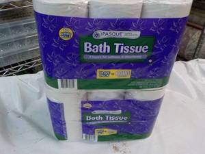 24 rolls 2 ply Pasque Bath Tissue...