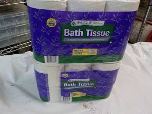 24 rolls 2 ply Pasque Bath Tissue...
