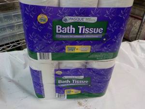 24 rolls 2 ply Pasque Bath Tissue...