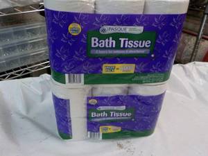 24 rolls 2 ply Pasque Bath Tissue...