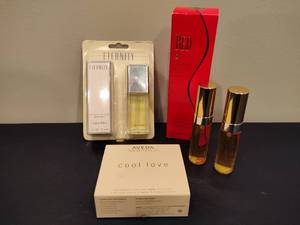 FragranceLipstick Lot Including Red, White Diamonds, Eternity & Aveda Lip Color