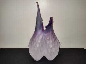 Unique Purple Frosted Glass VaseDecor