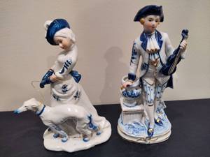 Porcelain Victorian Couple Figurines