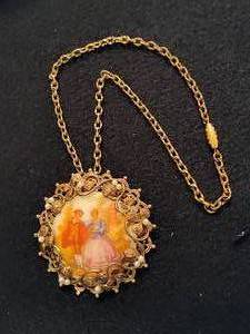 Victorian Revival Courting Couple PendantBrooch