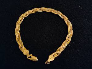 Braided Silver Bracelet Stamped Italy 925
