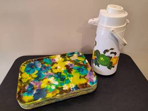 Ten Vintage Lunchroom Trays  Pump Dispenser