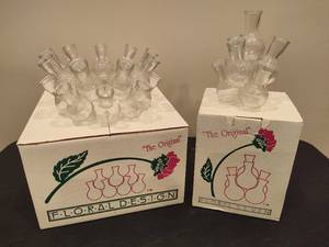 Two Floral Design Multi-Flower Vases