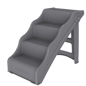 lot 487 image: Tail Waggers Dog Stairs Flexi-Step, Foldable Dog Steps with 4-Step Design and Non-Slip Treads, Medium