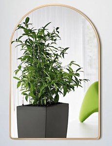 lot 514 image: 20x28 inch Gold Arched Mirror